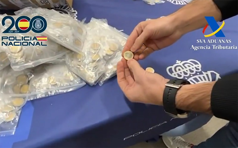 Detenido en Chiclana por importar monedas de dos euros falsas “de alta calidad” desde China
