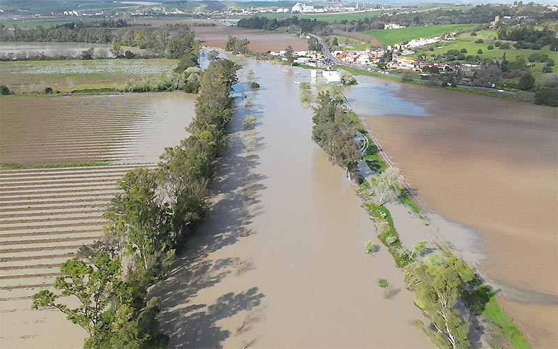 Reclaman “prudencia y responsabilidad” en Jerez ante un Guadalete cerca de desbordarse
