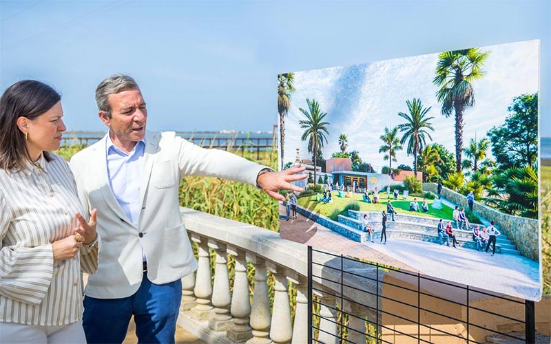 El nuevo bulevar gastronómico del centro comercial Bahía Sur junto al caño añadirá un mirador “para disfrutar de puestas de sol únicas”