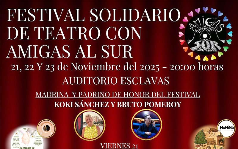 El teatro aficionado gaditano se vuelca con Amigas al Sur en un festival solidario único