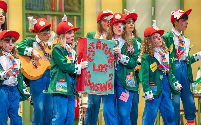 La final del Falla 2026 de infantiles, aplazada, corona a ‘Las peloteras’, ‘Las guasnías’, ‘Academia de baile’ y ‘La perla de Cádiz’