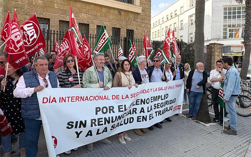 “No podemos normalizar que ir a trabajar suponga un riesgo para la vida o la salud”: CCOO y UGT exigen en Cádiz prevención y controles