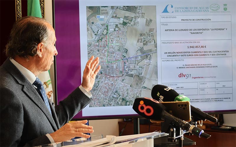 Los futuros depósitos de La Pedrera, que potenciarán la capacidad de almacenamiento de agua de Chiclana y La Janda, ya tienen suelos
