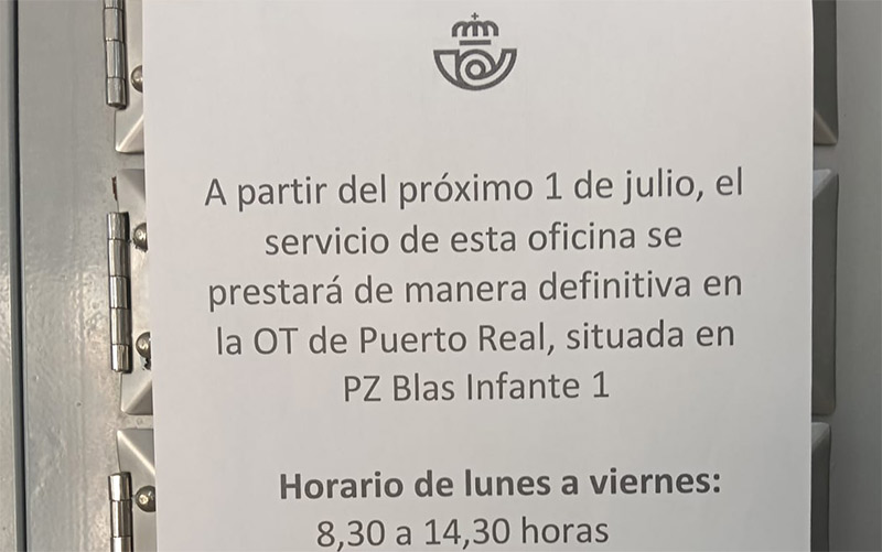 Correos se aleja del Río San Pedro