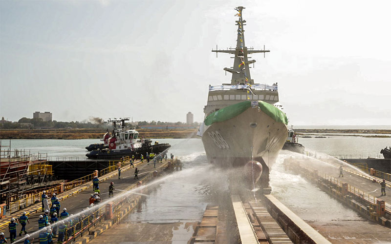 Navantia bota en San Fernando la sexta corbeta encargada por Arabia Saudí, en plazo: “este logro pertenece a la plantilla propia y de contratas”