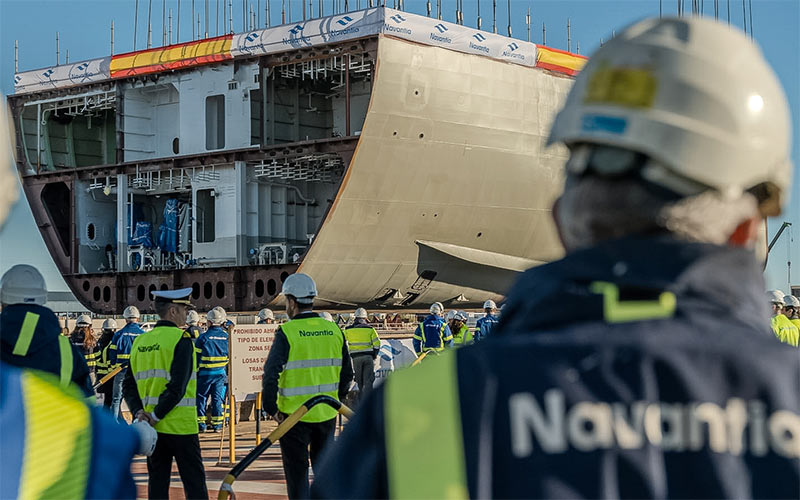 Navantia inyectó 648 millones en la economía gaditana en 2025; prevé ser rentable en 2027