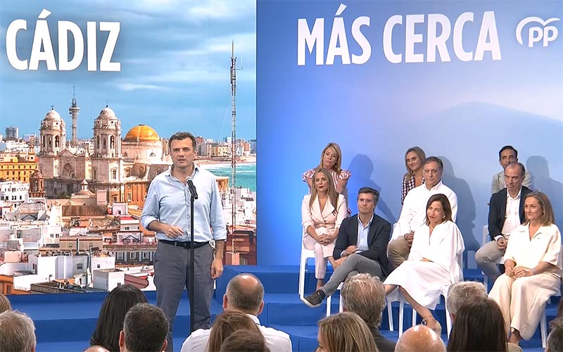 Bruno García promete “estar en lo importante, dejando el enfrentamiento” en su designación como candidato del PP a la reelección en Cádiz
