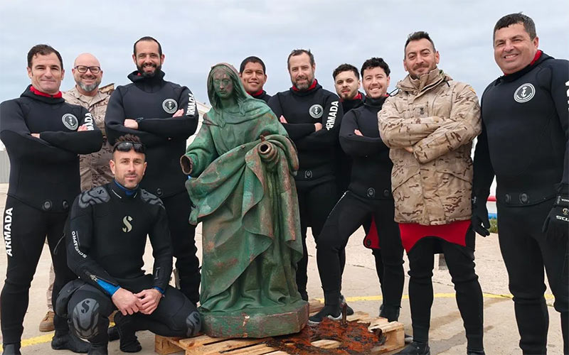La réplica de La Galeona del Faro de las Puercas se recolocará en La Punta una vez restaurada