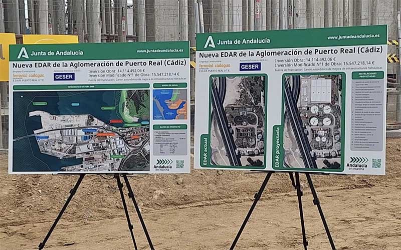 La depuradora de Puerto Real estará operativa al completo antes de 2027, cinco años después