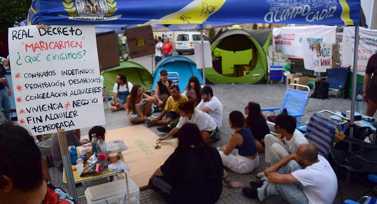 Las reinvidicaciones de la acampada gaditana - Sindicato de Inquilinas