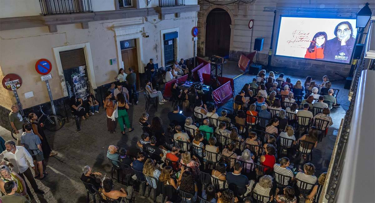 Una de las proyecciones en El Pópulo