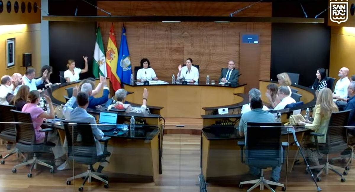 Un momento del pleno extraordionario - Youtube
