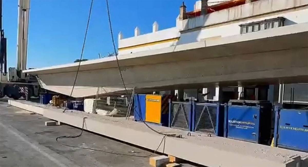 Trabajos de hormigonado en el entorno de la obra - Ayto.