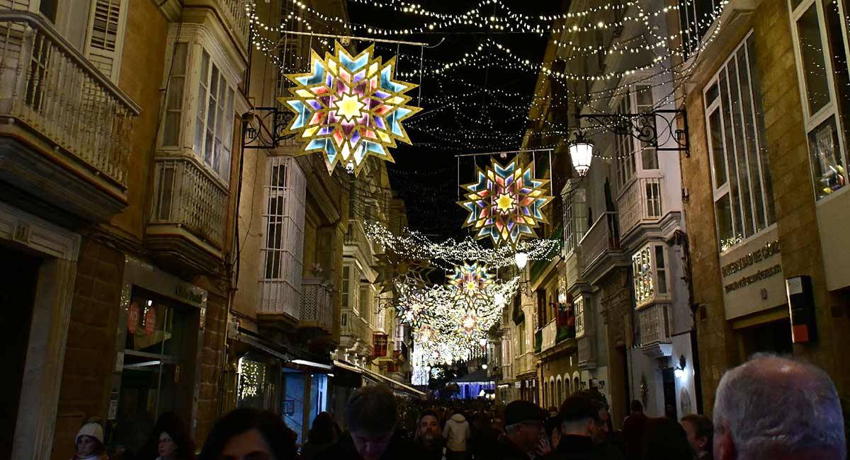 Alumbrado navideño en la calle Ancha en las últimas navidades - Eulogio García