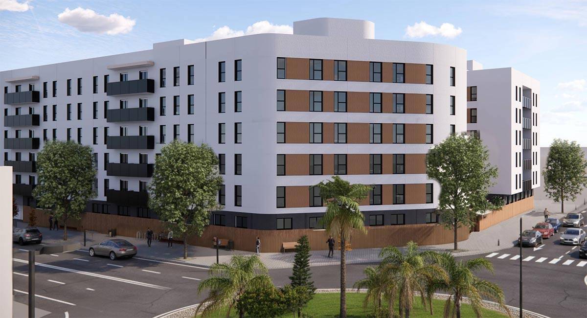 Recreación virtual de la futura Residencial La Marina - Ayto.