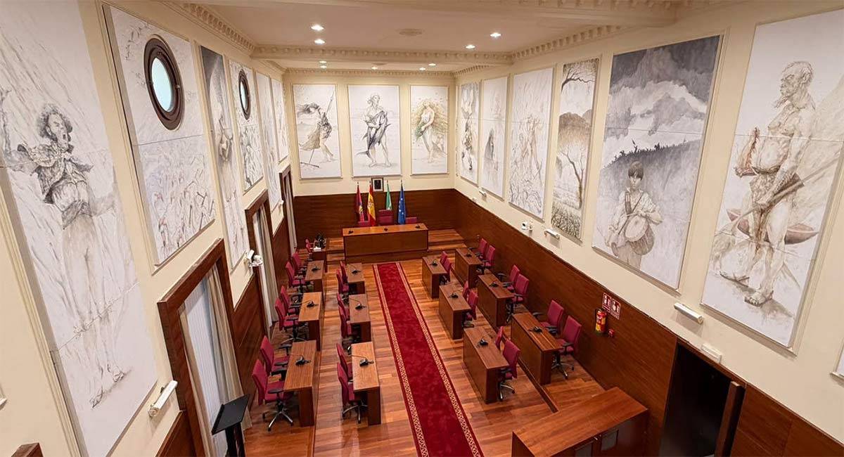 La nueva imagen del salón de plenos chiclaneros - Ayto.